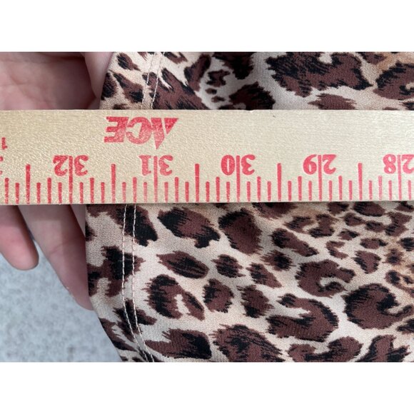 Catherines Leopard Print Sleeveless Tank Top Women 5X Plus Size Tan Animal Print - Picture 5 of 6